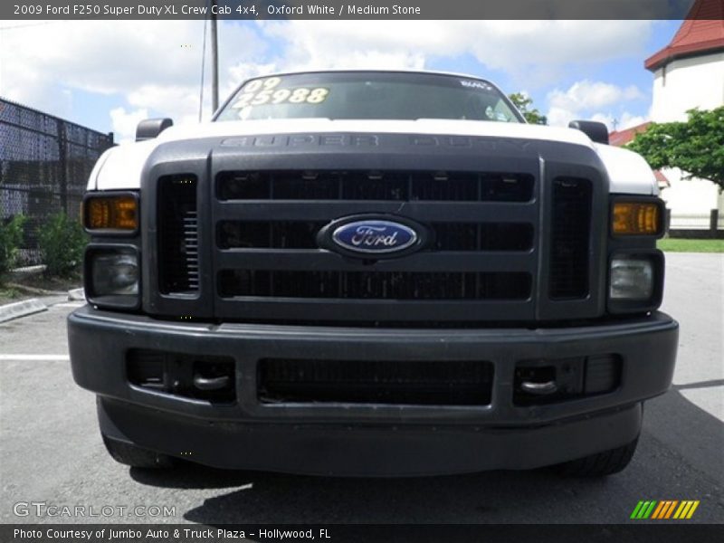 Oxford White / Medium Stone 2009 Ford F250 Super Duty XL Crew Cab 4x4
