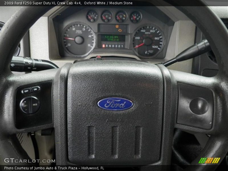 Oxford White / Medium Stone 2009 Ford F250 Super Duty XL Crew Cab 4x4