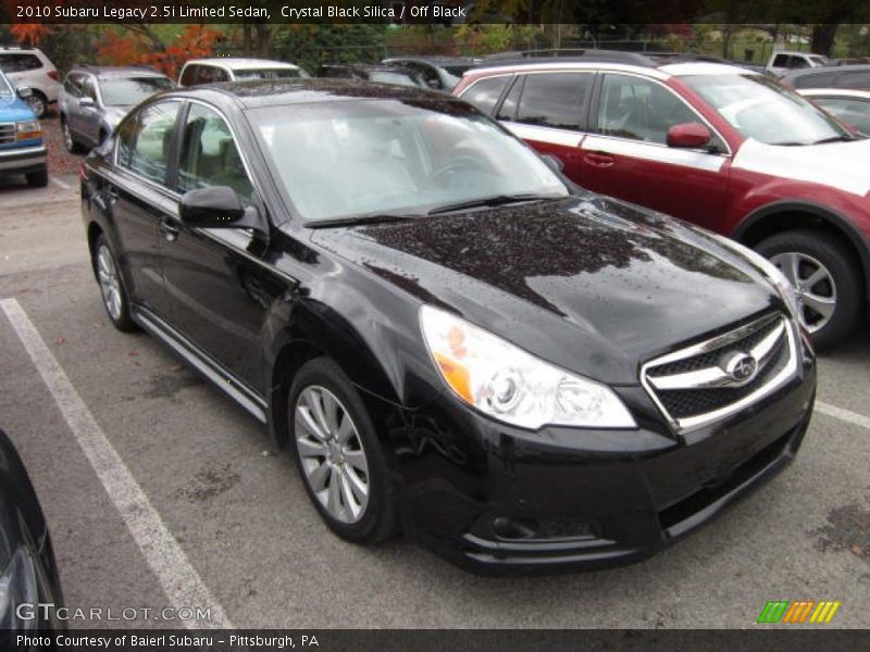 Crystal Black Silica / Off Black 2010 Subaru Legacy 2.5i Limited Sedan
