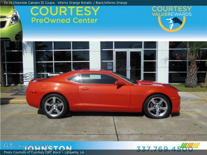 Inferno Orange Metallic / Black/Inferno Orange 2010 Chevrolet Camaro SS Coupe
