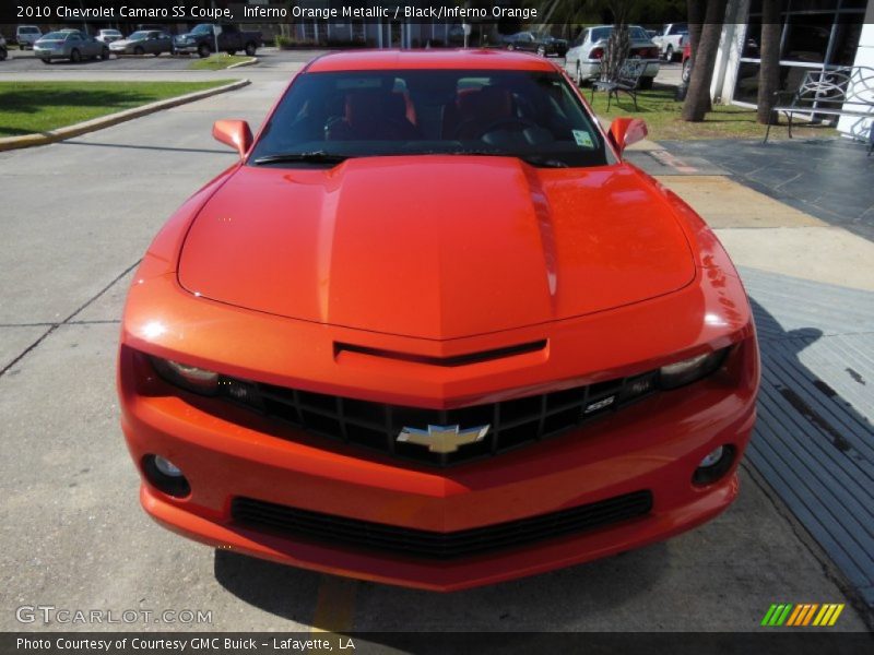 Inferno Orange Metallic / Black/Inferno Orange 2010 Chevrolet Camaro SS Coupe
