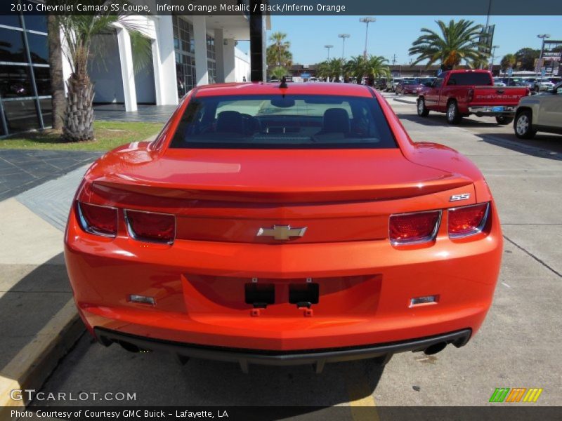 Inferno Orange Metallic / Black/Inferno Orange 2010 Chevrolet Camaro SS Coupe