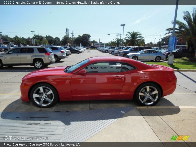 Inferno Orange Metallic / Black/Inferno Orange 2010 Chevrolet Camaro SS Coupe