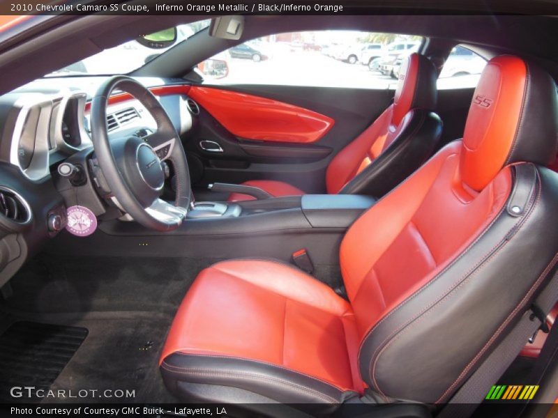 Inferno Orange Metallic / Black/Inferno Orange 2010 Chevrolet Camaro SS Coupe