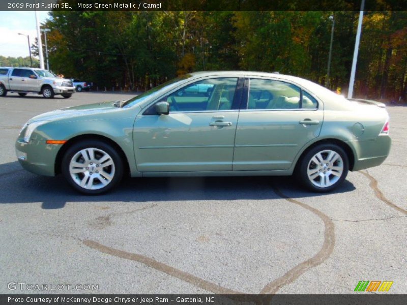 Moss Green Metallic / Camel 2009 Ford Fusion SEL