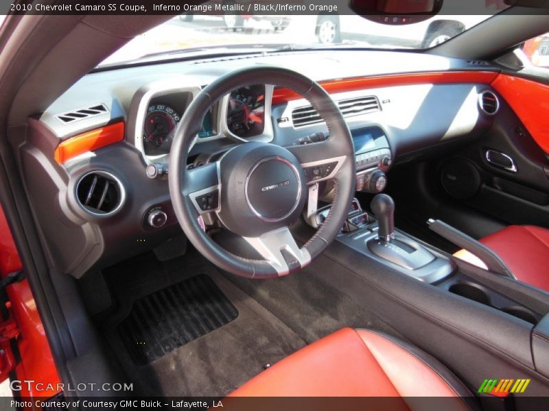 Inferno Orange Metallic / Black/Inferno Orange 2010 Chevrolet Camaro SS Coupe