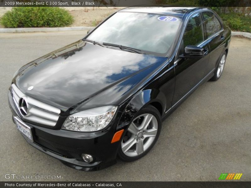 Black / Black 2009 Mercedes-Benz C 300 Sport