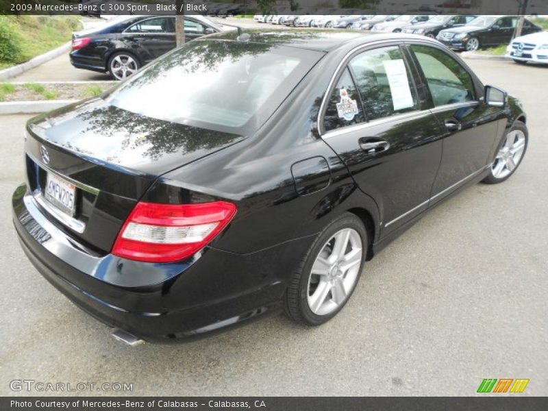 Black / Black 2009 Mercedes-Benz C 300 Sport