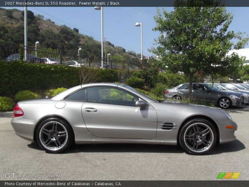 Pewter Metallic / Black 2007 Mercedes-Benz SL 550 Roadster