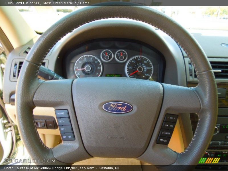 Moss Green Metallic / Camel 2009 Ford Fusion SEL