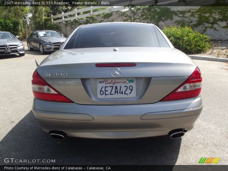 Pewter Metallic / Black 2007 Mercedes-Benz SL 550 Roadster
