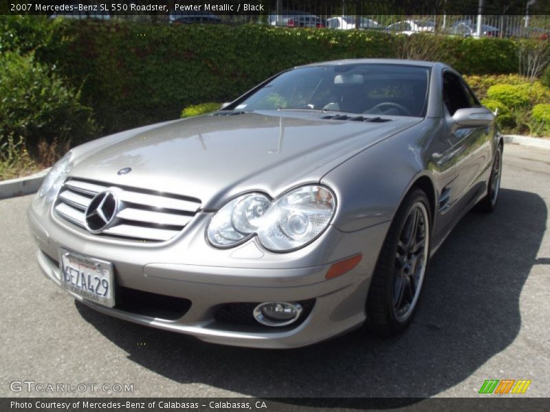Pewter Metallic / Black 2007 Mercedes-Benz SL 550 Roadster