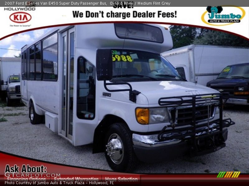 Oxford White / Medium Flint Grey 2007 Ford E Series Van E450 Super Duty Passenger Bus