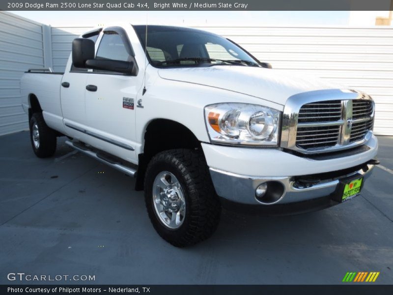Bright White / Medium Slate Gray 2009 Dodge Ram 2500 Lone Star Quad Cab 4x4