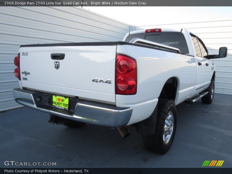 Bright White / Medium Slate Gray 2009 Dodge Ram 2500 Lone Star Quad Cab 4x4