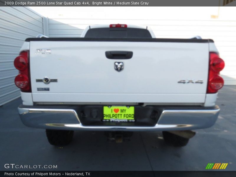 Bright White / Medium Slate Gray 2009 Dodge Ram 2500 Lone Star Quad Cab 4x4