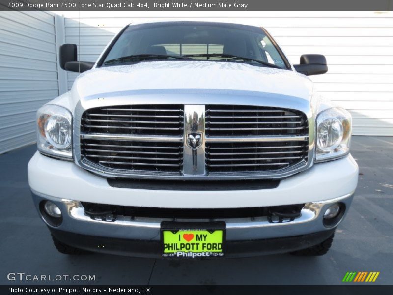 Bright White / Medium Slate Gray 2009 Dodge Ram 2500 Lone Star Quad Cab 4x4