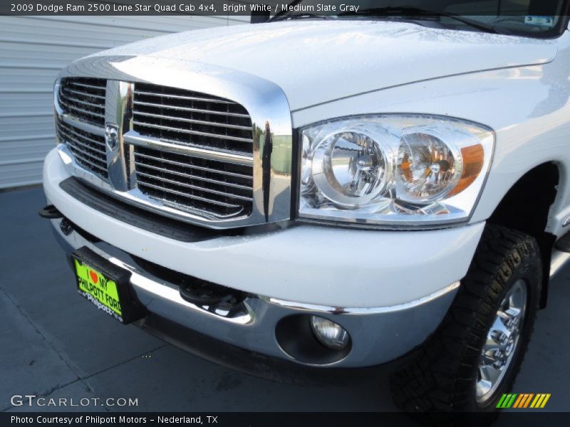 Bright White / Medium Slate Gray 2009 Dodge Ram 2500 Lone Star Quad Cab 4x4