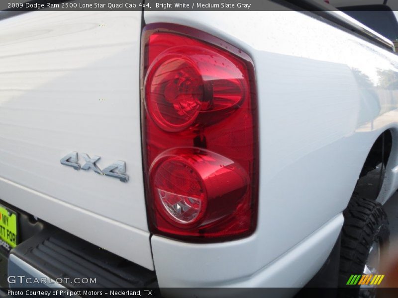 Bright White / Medium Slate Gray 2009 Dodge Ram 2500 Lone Star Quad Cab 4x4