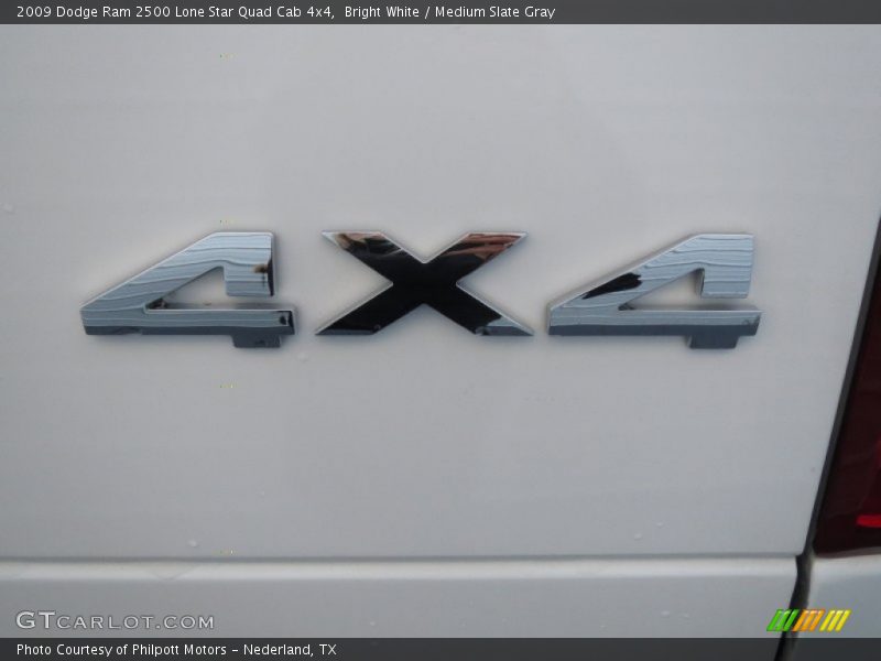 Bright White / Medium Slate Gray 2009 Dodge Ram 2500 Lone Star Quad Cab 4x4