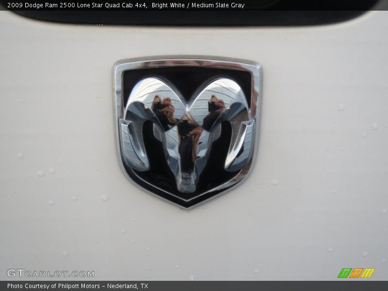 Bright White / Medium Slate Gray 2009 Dodge Ram 2500 Lone Star Quad Cab 4x4