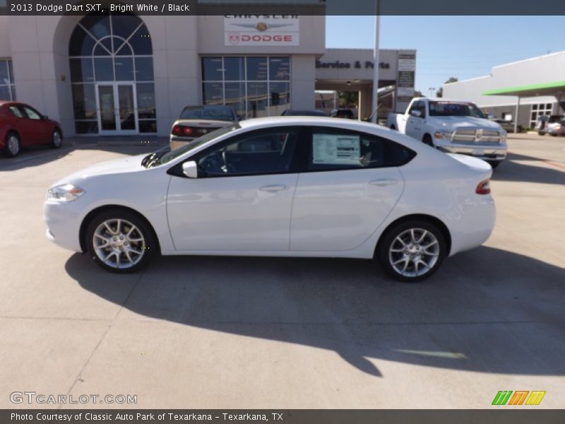 Bright White / Black 2013 Dodge Dart SXT