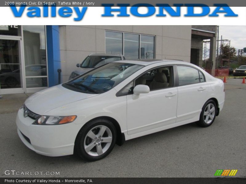 Taffeta White / Ivory 2008 Honda Civic EX Sedan
