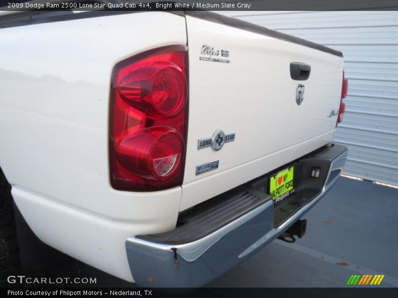 Bright White / Medium Slate Gray 2009 Dodge Ram 2500 Lone Star Quad Cab 4x4