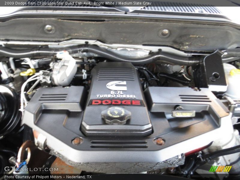 Bright White / Medium Slate Gray 2009 Dodge Ram 2500 Lone Star Quad Cab 4x4