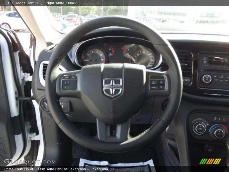 Bright White / Black 2013 Dodge Dart SXT