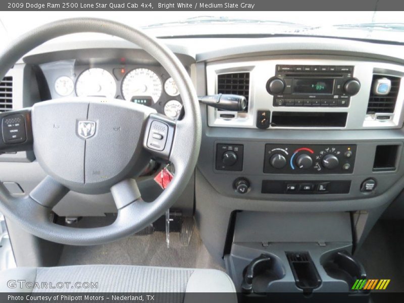 Bright White / Medium Slate Gray 2009 Dodge Ram 2500 Lone Star Quad Cab 4x4