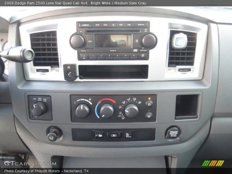 Bright White / Medium Slate Gray 2009 Dodge Ram 2500 Lone Star Quad Cab 4x4