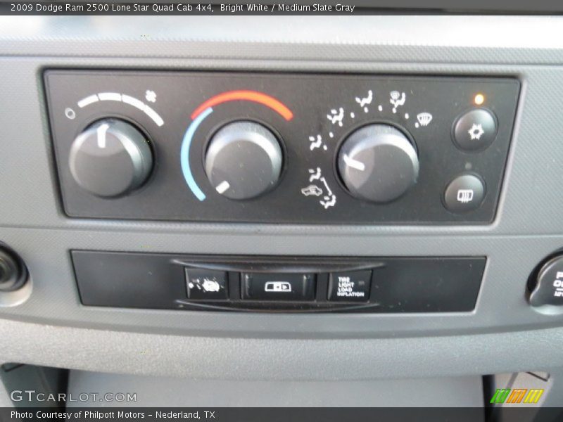 Bright White / Medium Slate Gray 2009 Dodge Ram 2500 Lone Star Quad Cab 4x4