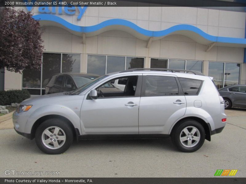 Cool Silver Metallic / Black 2008 Mitsubishi Outlander ES 4WD