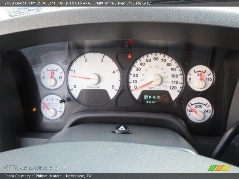 Bright White / Medium Slate Gray 2009 Dodge Ram 2500 Lone Star Quad Cab 4x4