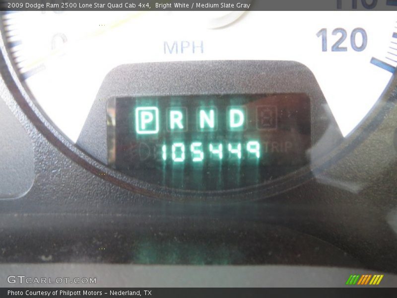 Bright White / Medium Slate Gray 2009 Dodge Ram 2500 Lone Star Quad Cab 4x4