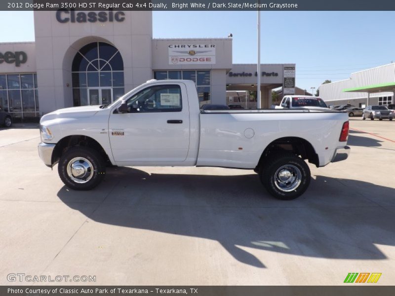 Bright White / Dark Slate/Medium Graystone 2012 Dodge Ram 3500 HD ST Regular Cab 4x4 Dually