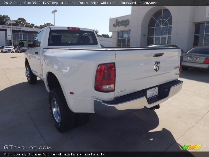 Bright White / Dark Slate/Medium Graystone 2012 Dodge Ram 3500 HD ST Regular Cab 4x4 Dually