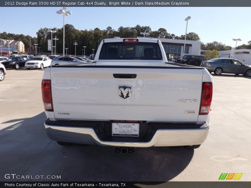 Bright White / Dark Slate/Medium Graystone 2012 Dodge Ram 3500 HD ST Regular Cab 4x4 Dually