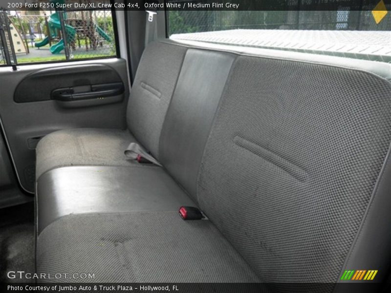 Oxford White / Medium Flint Grey 2003 Ford F250 Super Duty XL Crew Cab 4x4
