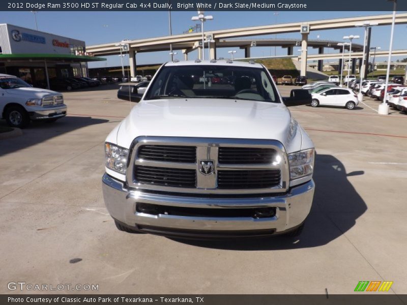 Bright White / Dark Slate/Medium Graystone 2012 Dodge Ram 3500 HD ST Regular Cab 4x4 Dually