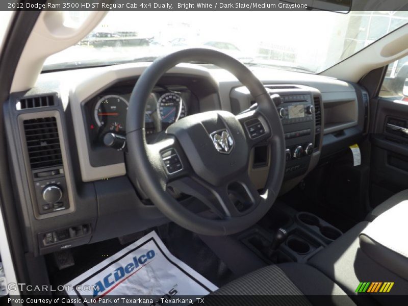 Bright White / Dark Slate/Medium Graystone 2012 Dodge Ram 3500 HD ST Regular Cab 4x4 Dually