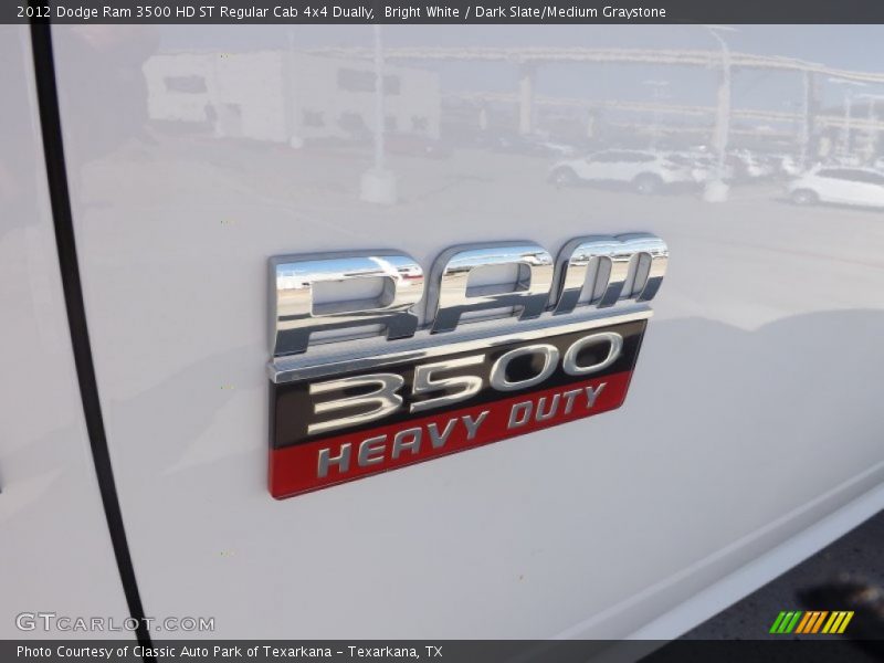 Bright White / Dark Slate/Medium Graystone 2012 Dodge Ram 3500 HD ST Regular Cab 4x4 Dually