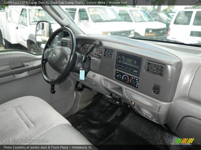 Oxford White / Medium Flint 2004 Ford F450 Super Duty XL Crew Cab Dump Truck