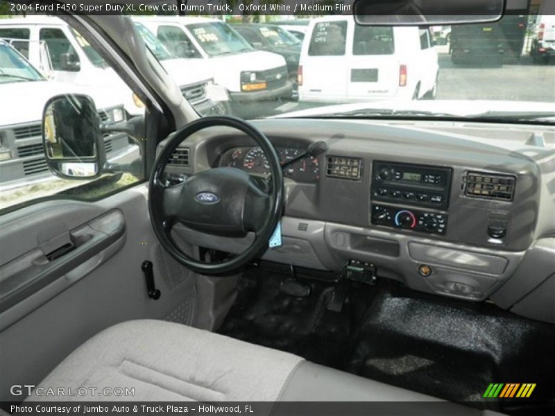 Oxford White / Medium Flint 2004 Ford F450 Super Duty XL Crew Cab Dump Truck