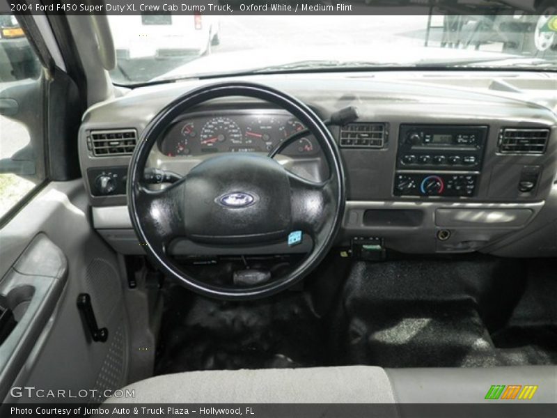 Oxford White / Medium Flint 2004 Ford F450 Super Duty XL Crew Cab Dump Truck