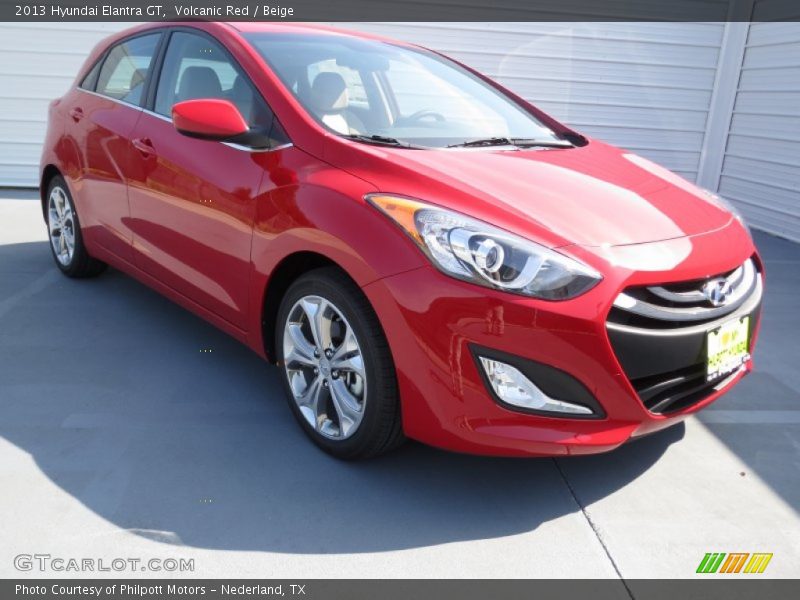 Volcanic Red / Beige 2013 Hyundai Elantra GT