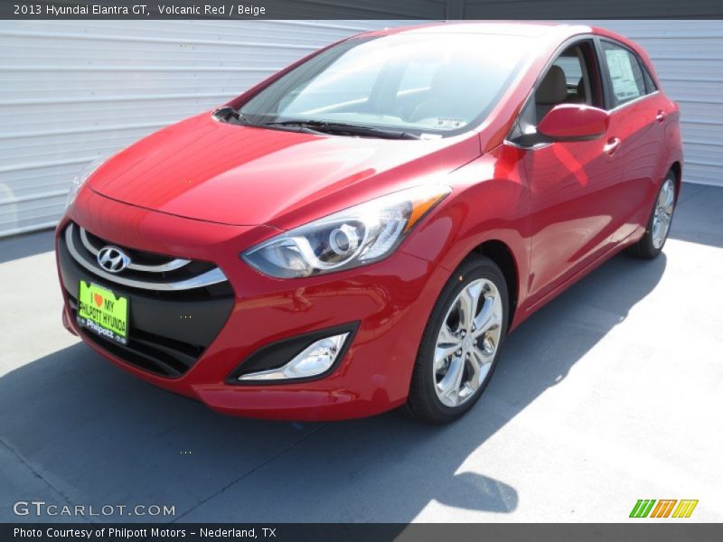 Volcanic Red / Beige 2013 Hyundai Elantra GT