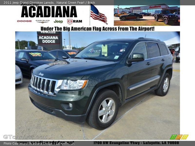 Natural Green Pearl / Black 2011 Jeep Grand Cherokee Laredo