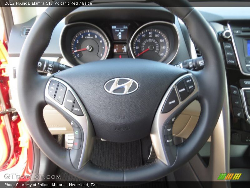 Volcanic Red / Beige 2013 Hyundai Elantra GT